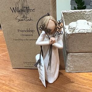 Willow Tree Friendship Figurine in White and Brown
